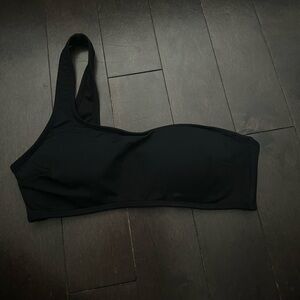 Black one shoulder bathing suit